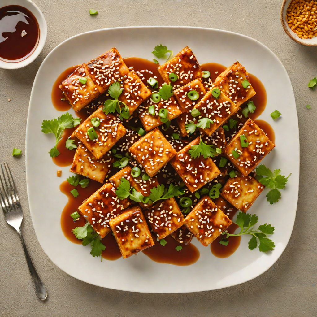 Pan-Fried Gochujang Tofu with Sesame and Scallions