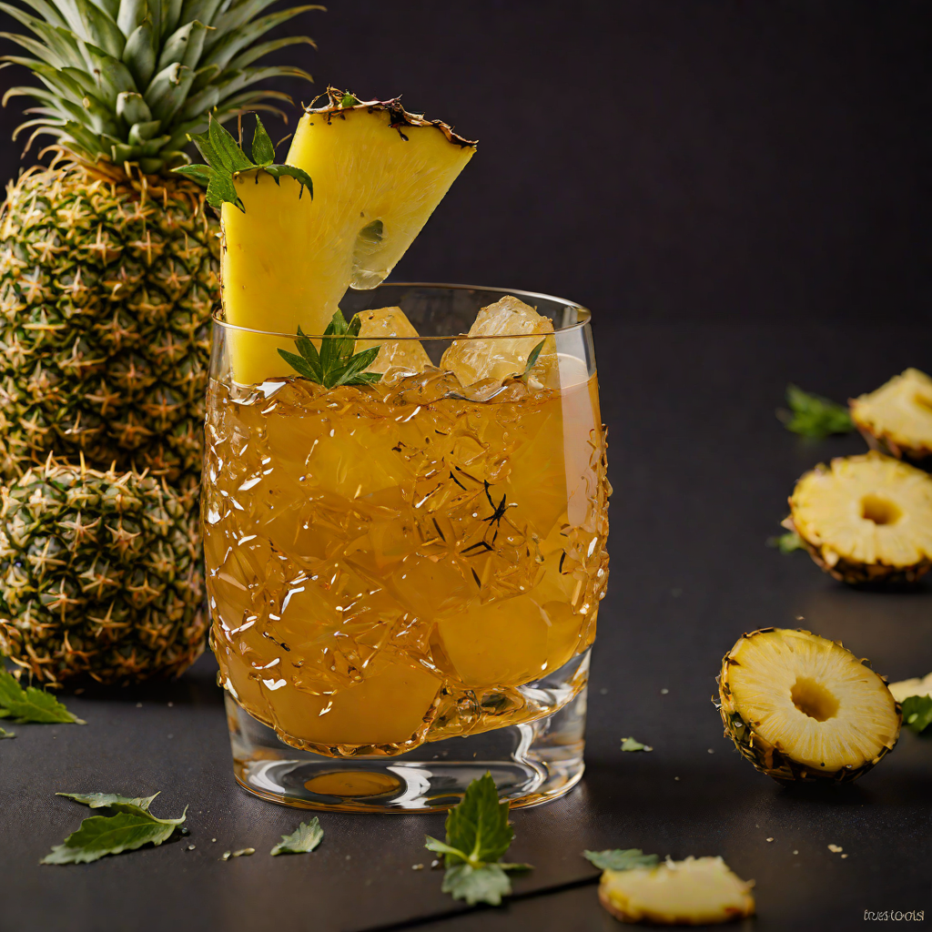 Whiskey-Infused Charred Pineapple Cocktail