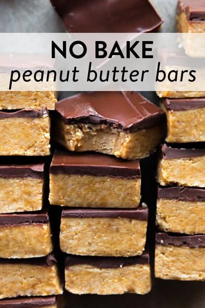 Five-Ingredient Peanut Butter Chocolate No-Bake Bars