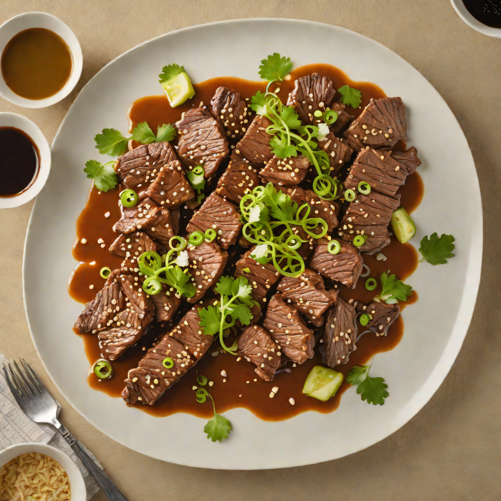 Seared Korean-Style Beef Bulgogi with Scallion-Miso Sauce