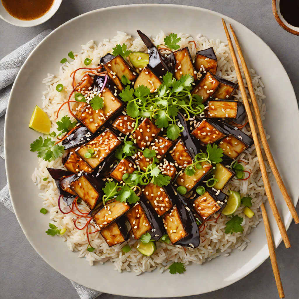 Ginger Miso-Glazed Eggplant Donburi