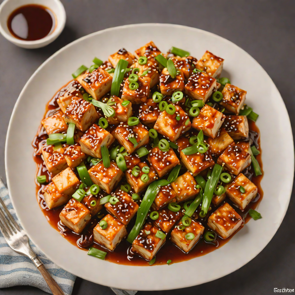 Stir-Fried Korean Spicy Tofu with Scallions