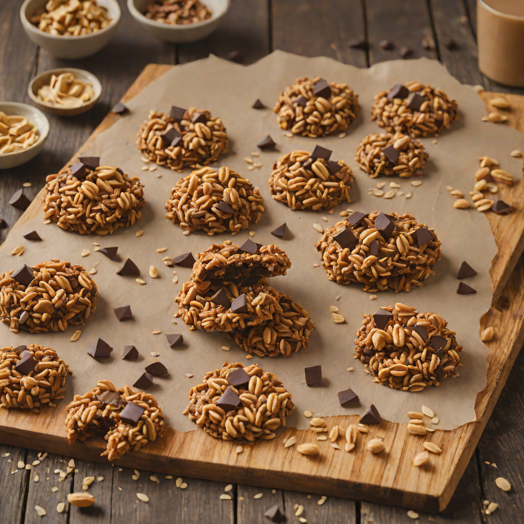 Quick No-Bake Chocolate Peanut Butter Oat Cookies