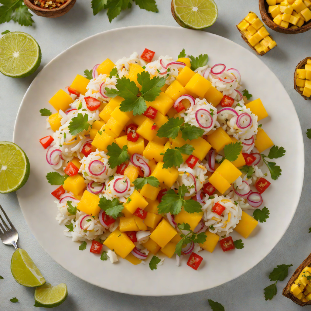 Tiki-Inspired Coconut and Mango Ceviche