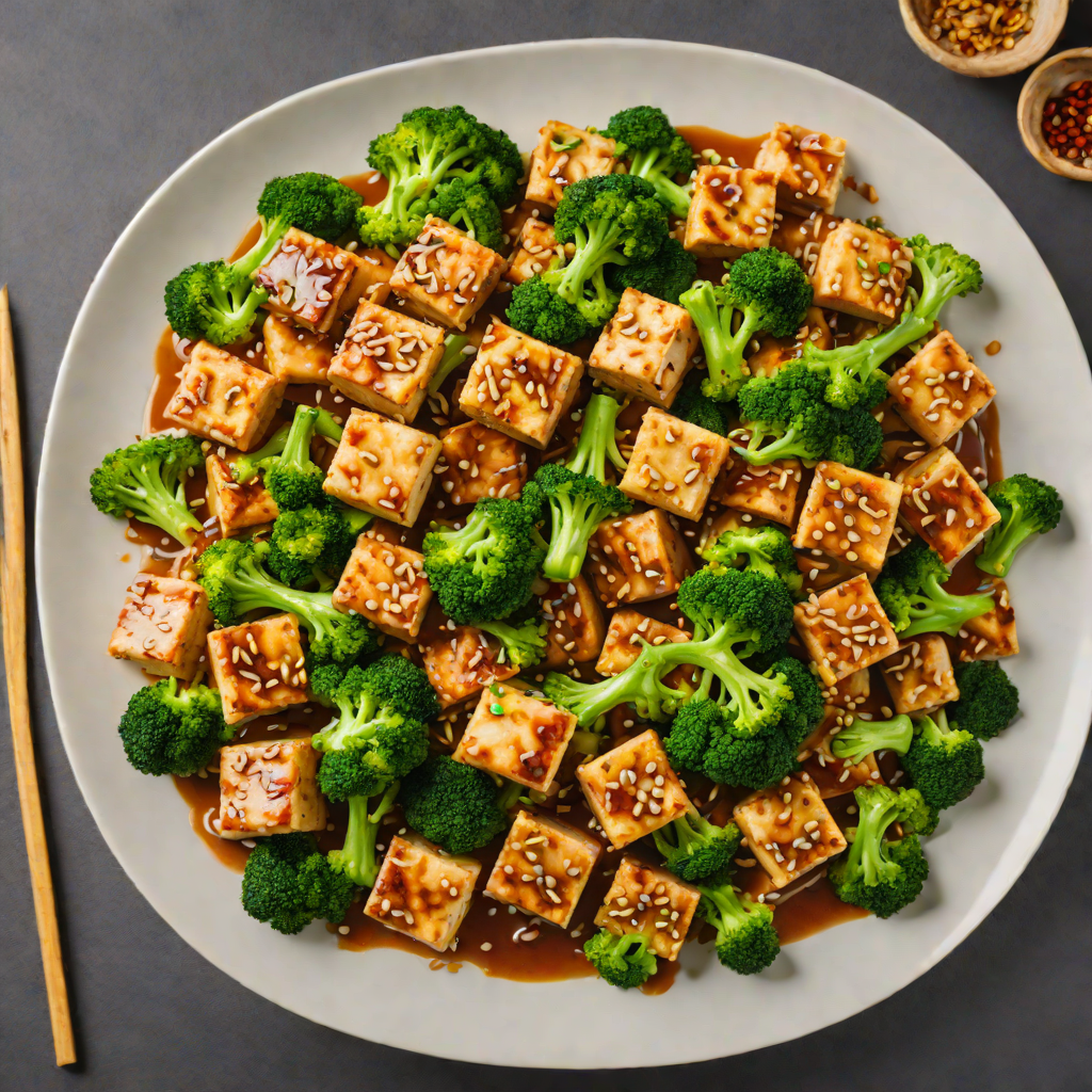 Stir-Fried Spicy Garlic Tofu with Broccoli
