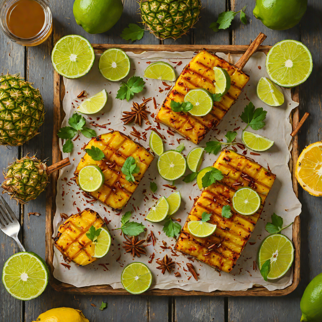 Sheet Pan Honey-Lime Grilled Pineapple with Cinnamon