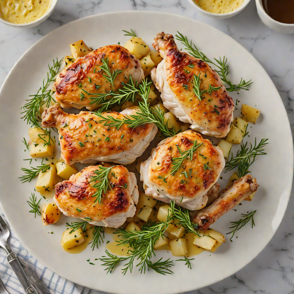 Crispy Pan-Seared Chicken with Thyme and Garlic Butter