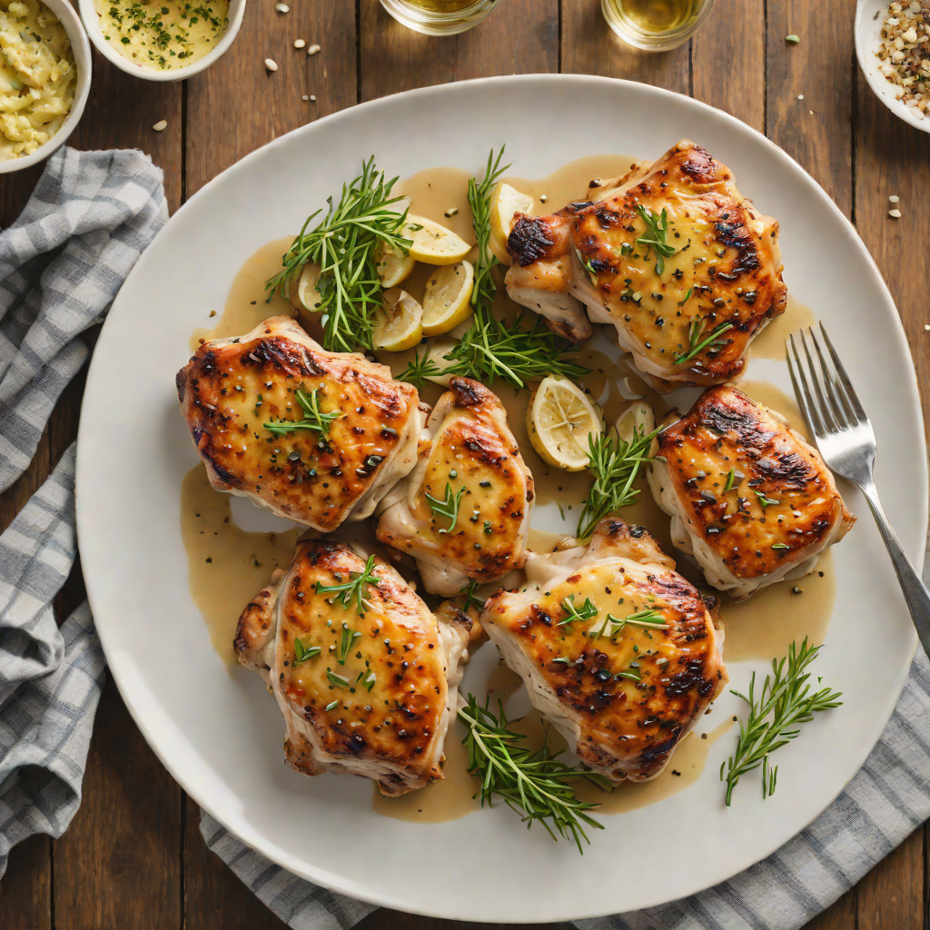 Pan-Seared Chicken Thighs with Garlic-Butter and Thyme
