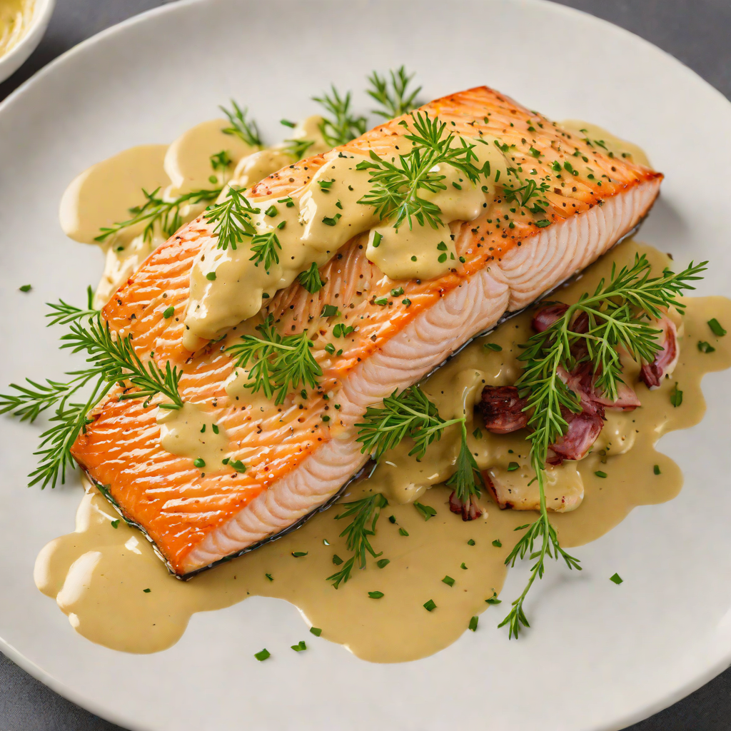 Pan-Roasted Salmon with Dijon-Herb Mustard Glaze