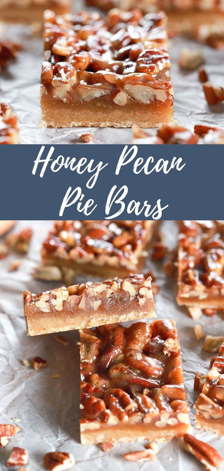 Five-Ingredient Honey Pecan Shortbread Bars