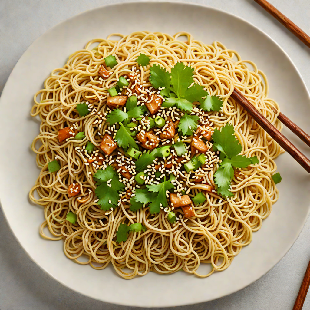 Shanghai-Style Scallion Oil Noodles with Sesame
