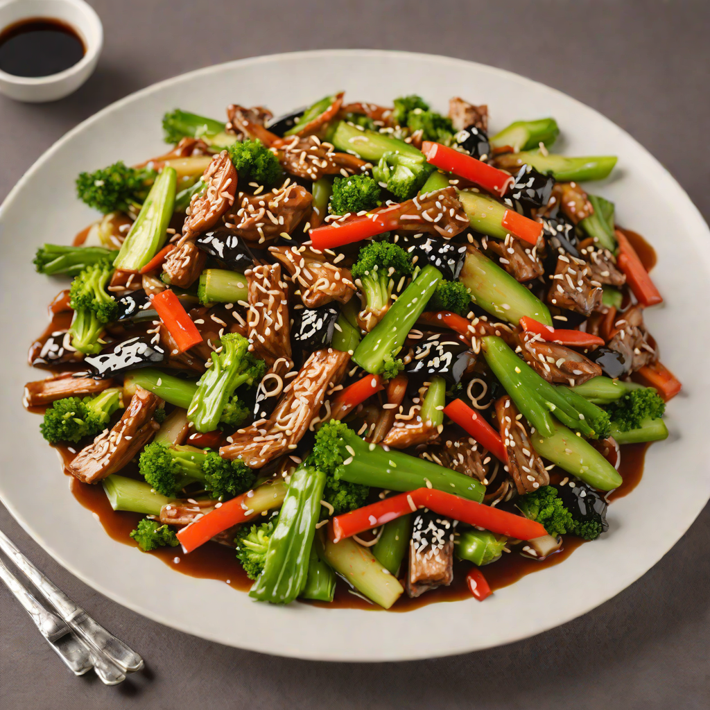 Shanghainese Vegetable Stir Fry with Black Vinegar Glaze