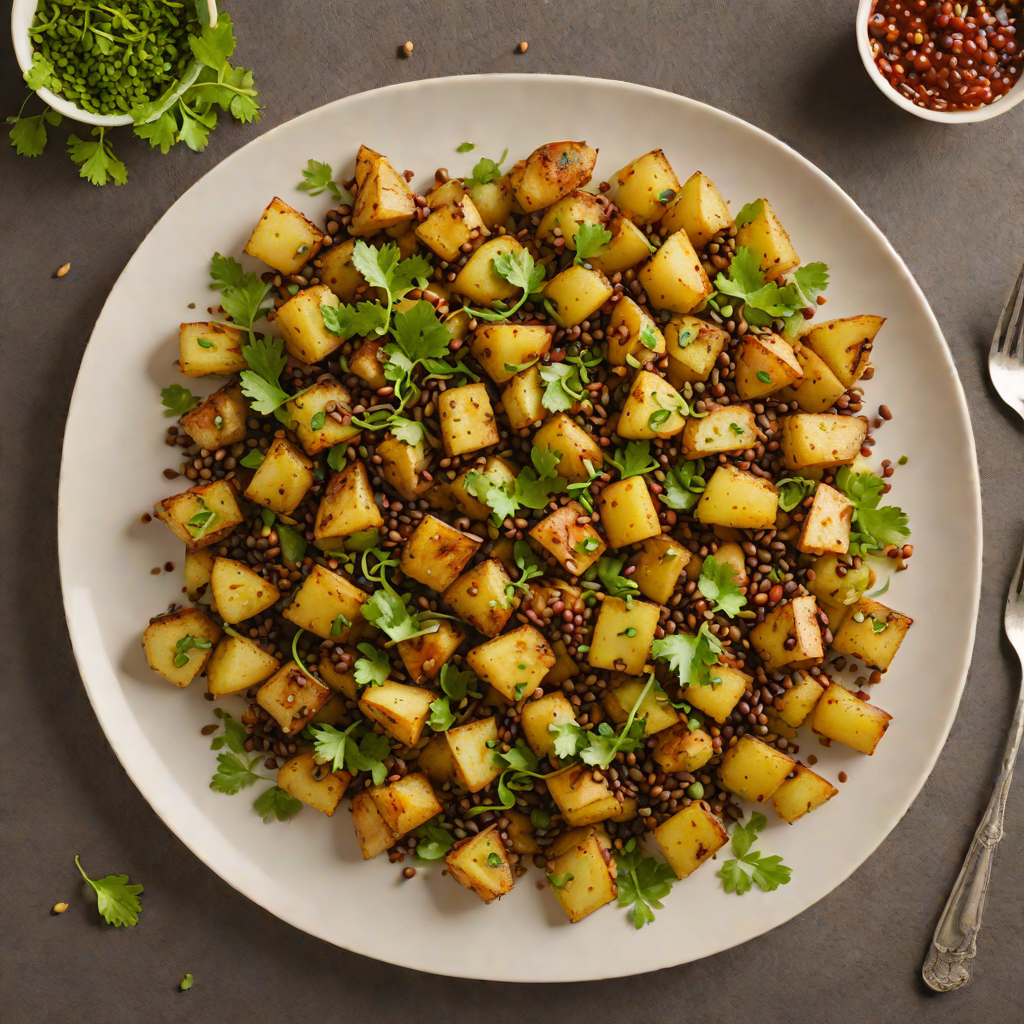 Gujarati-Style Stir-Fried Spiced Potatoes with Mustard Seeds