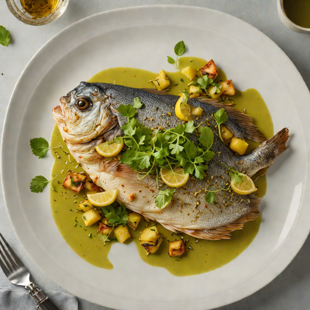 Pan-Seared Sea Bream with Canary Island Mojo Verde