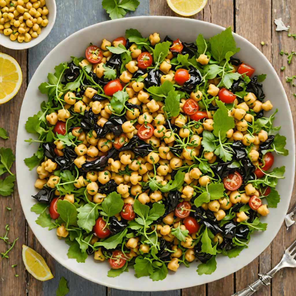 Chickpea and Seaweed Salad with Lemon Vinaigrette