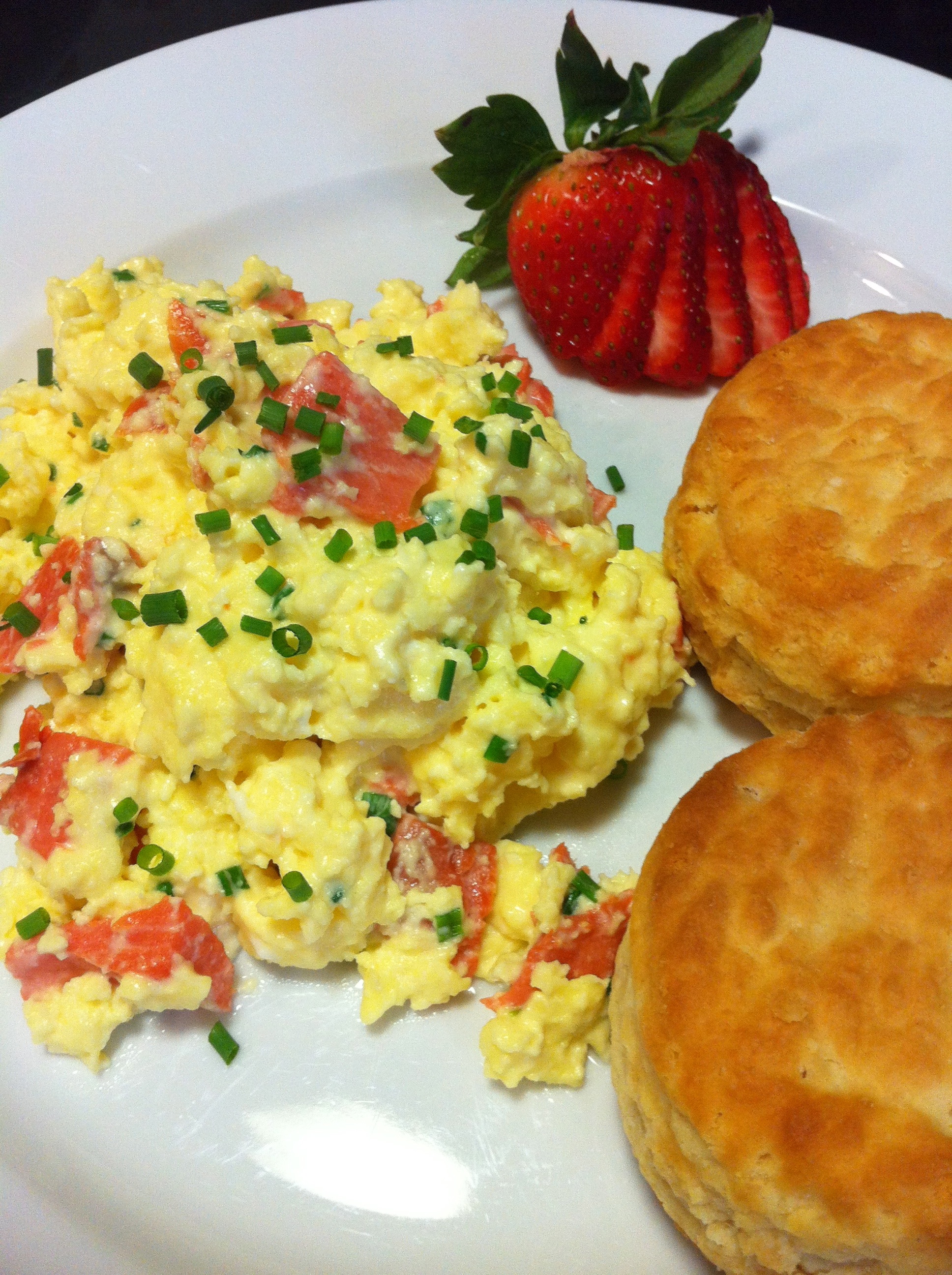 Crispy Bacon & Smoked Salmon Scrambled Eggs