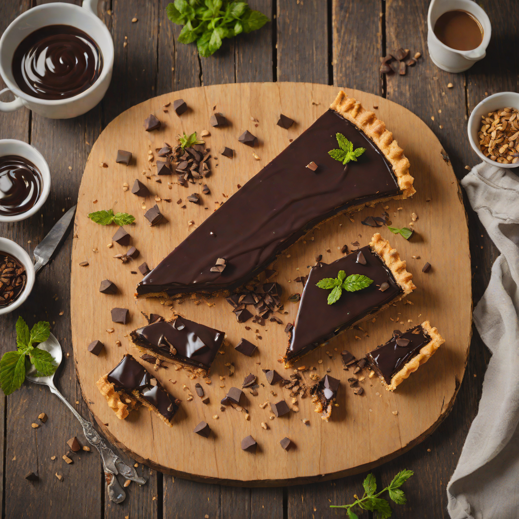 Quinine-Bitter Infused Dark Chocolate Ganache Tart