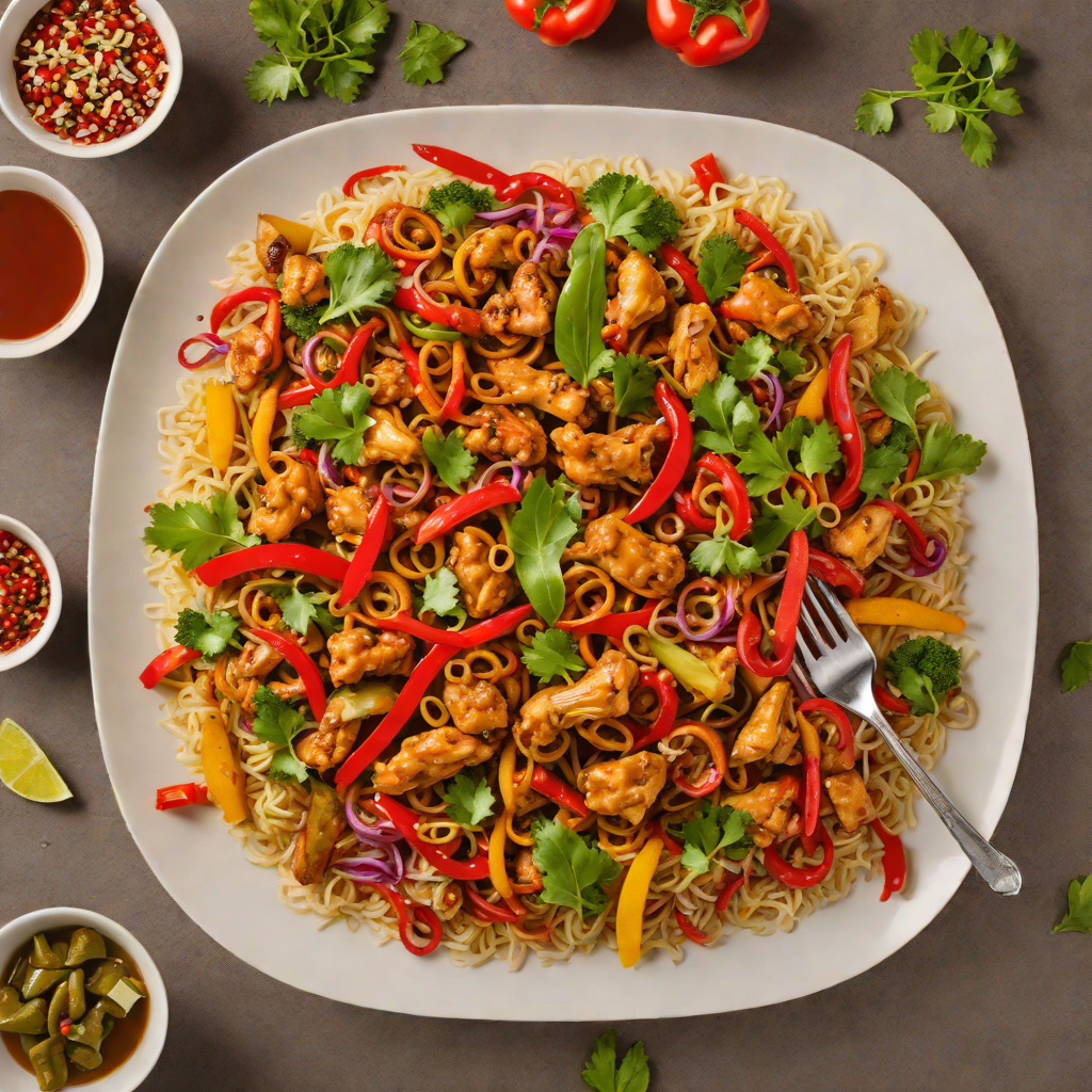 Spicy Pepper Chicken Stir Fry with Soy and Ginger