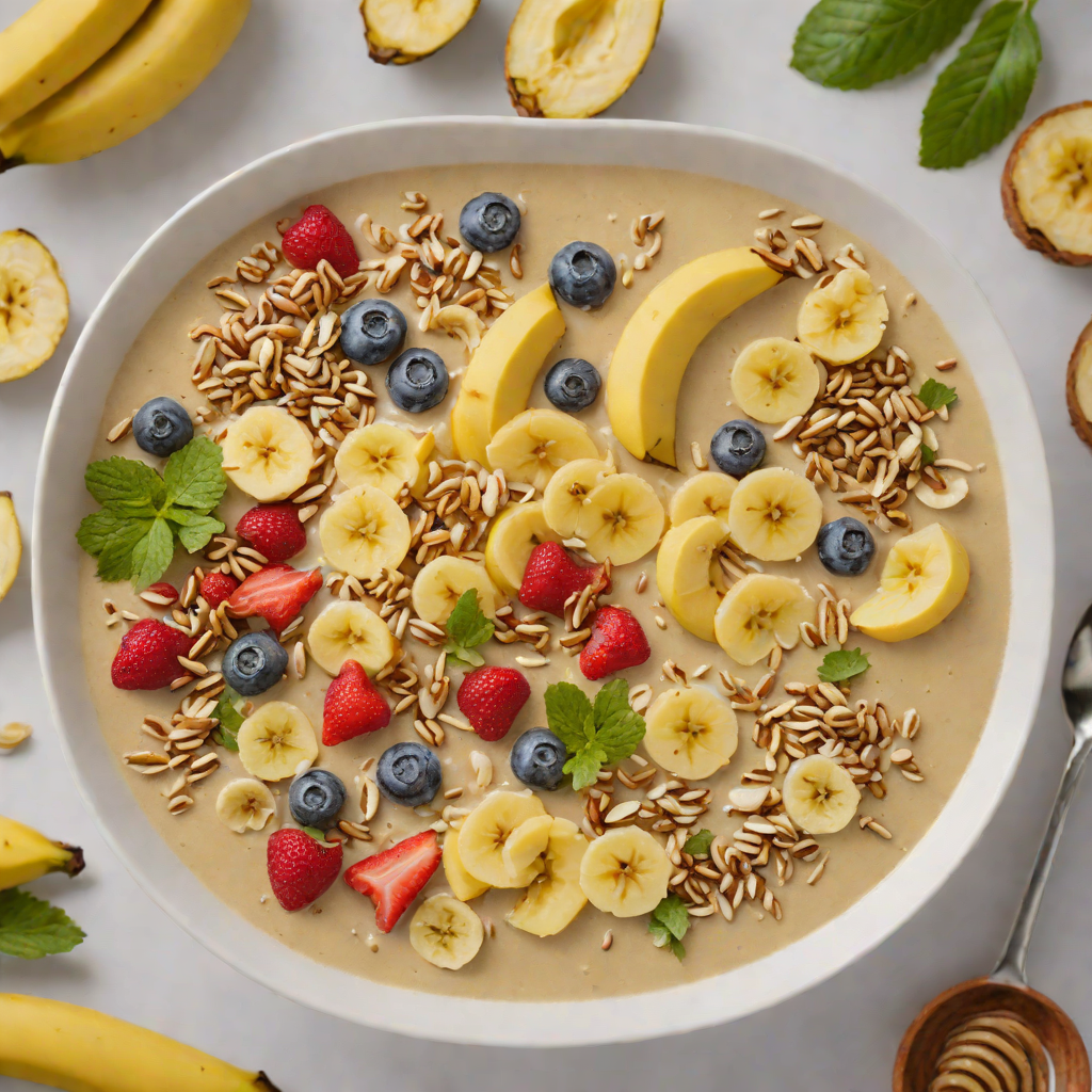 Punch Monkey-Inspired Banana and Honey Smoothie Bowl