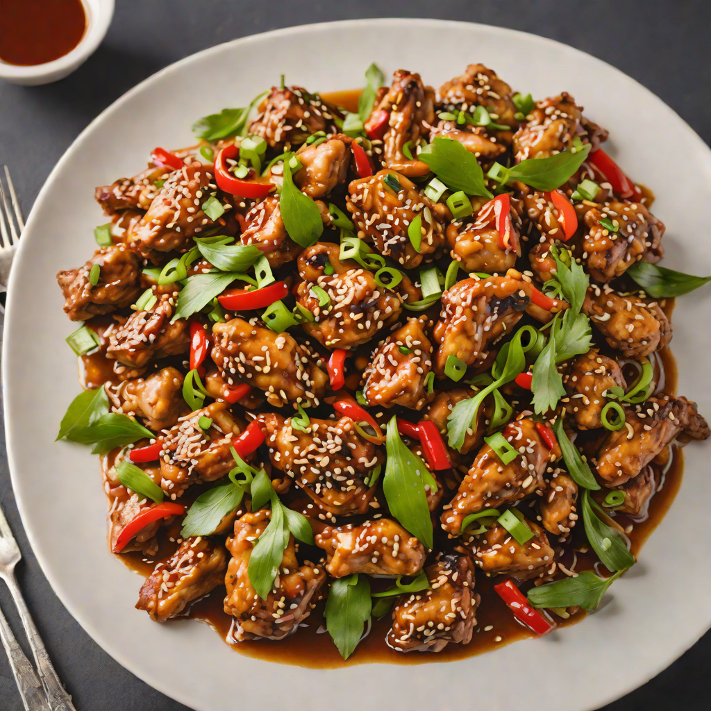 Stir-Fried Demon Pepper Chicken with Garlic and Scallions