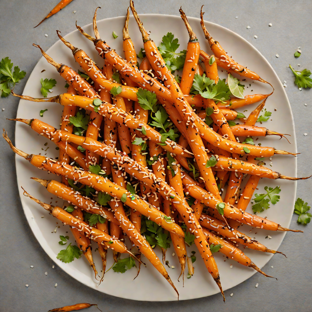 Browser-Based Crunchy Honey-Sesame Roasted Carrots