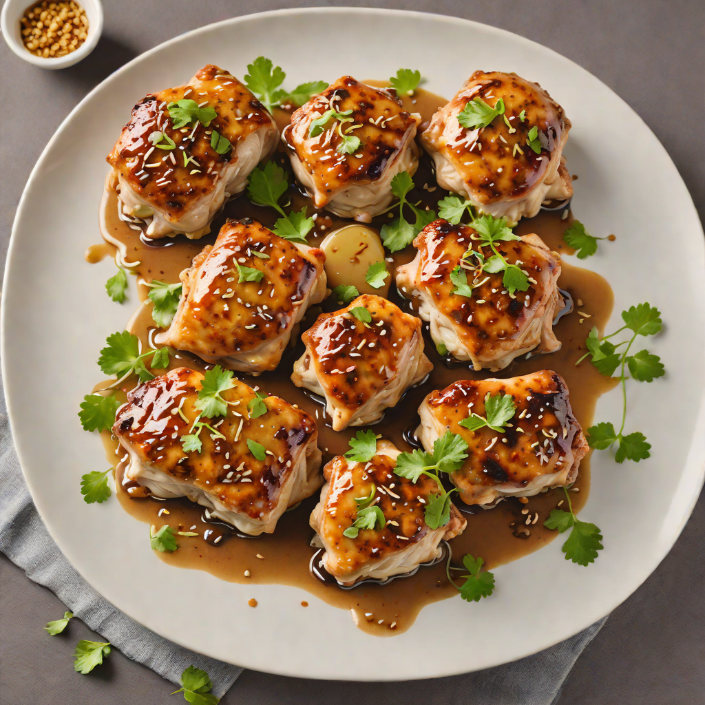 Pan-Seared Chicken Thighs with Garlic Ginger Sauce
