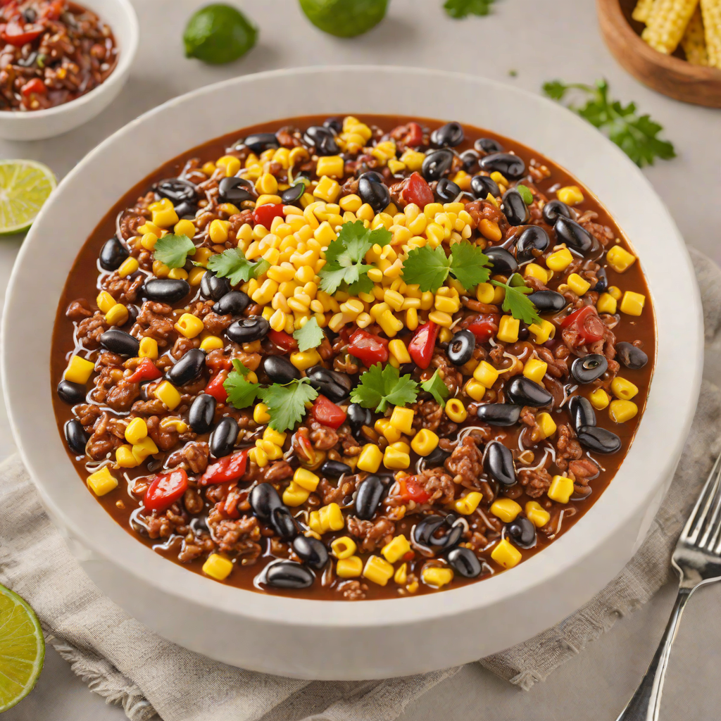 Spiced Demon-Inspired Chili with Black Beans and Corn