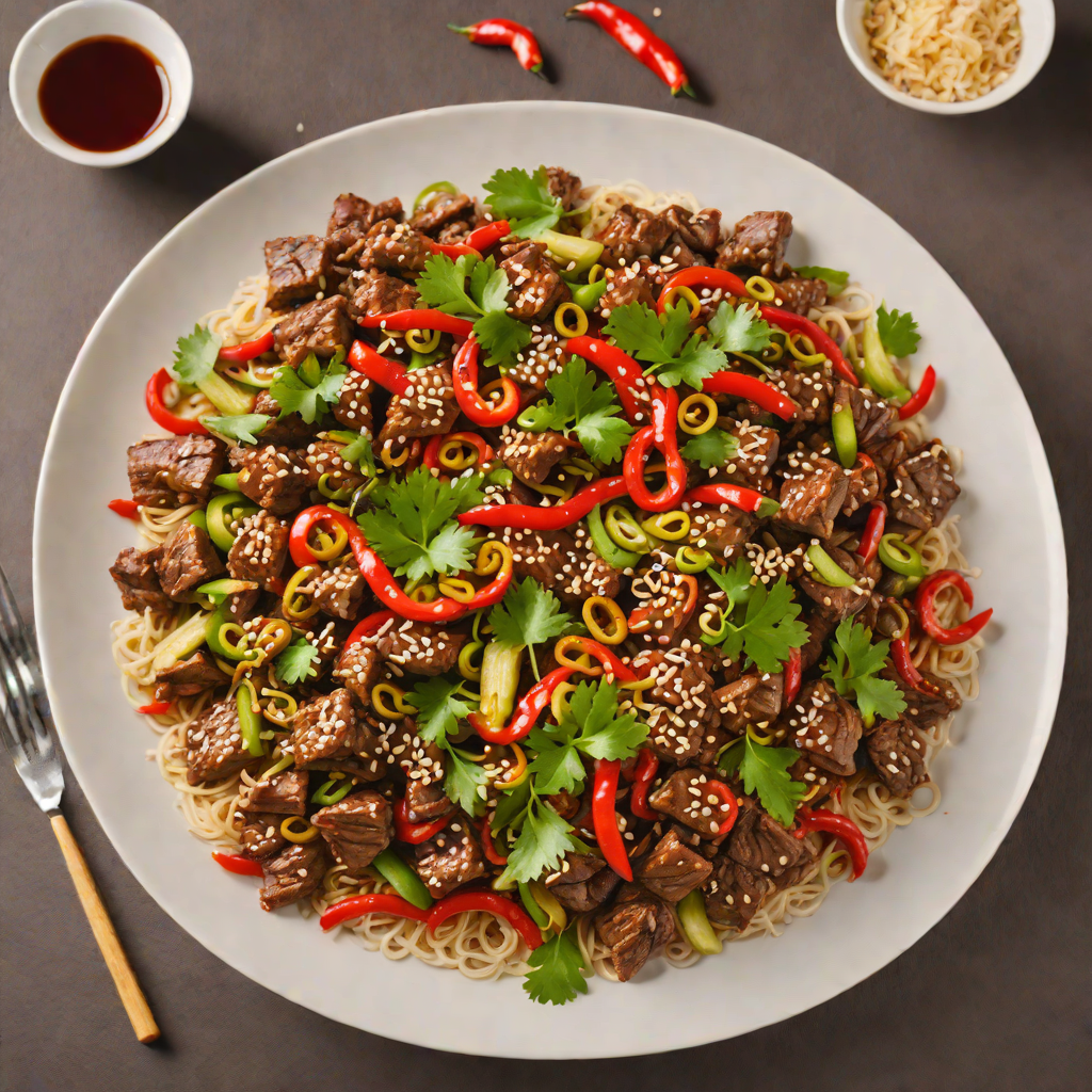 Spicy Demon King-Inspired Stir-Fried Beef with Chili and Garlic