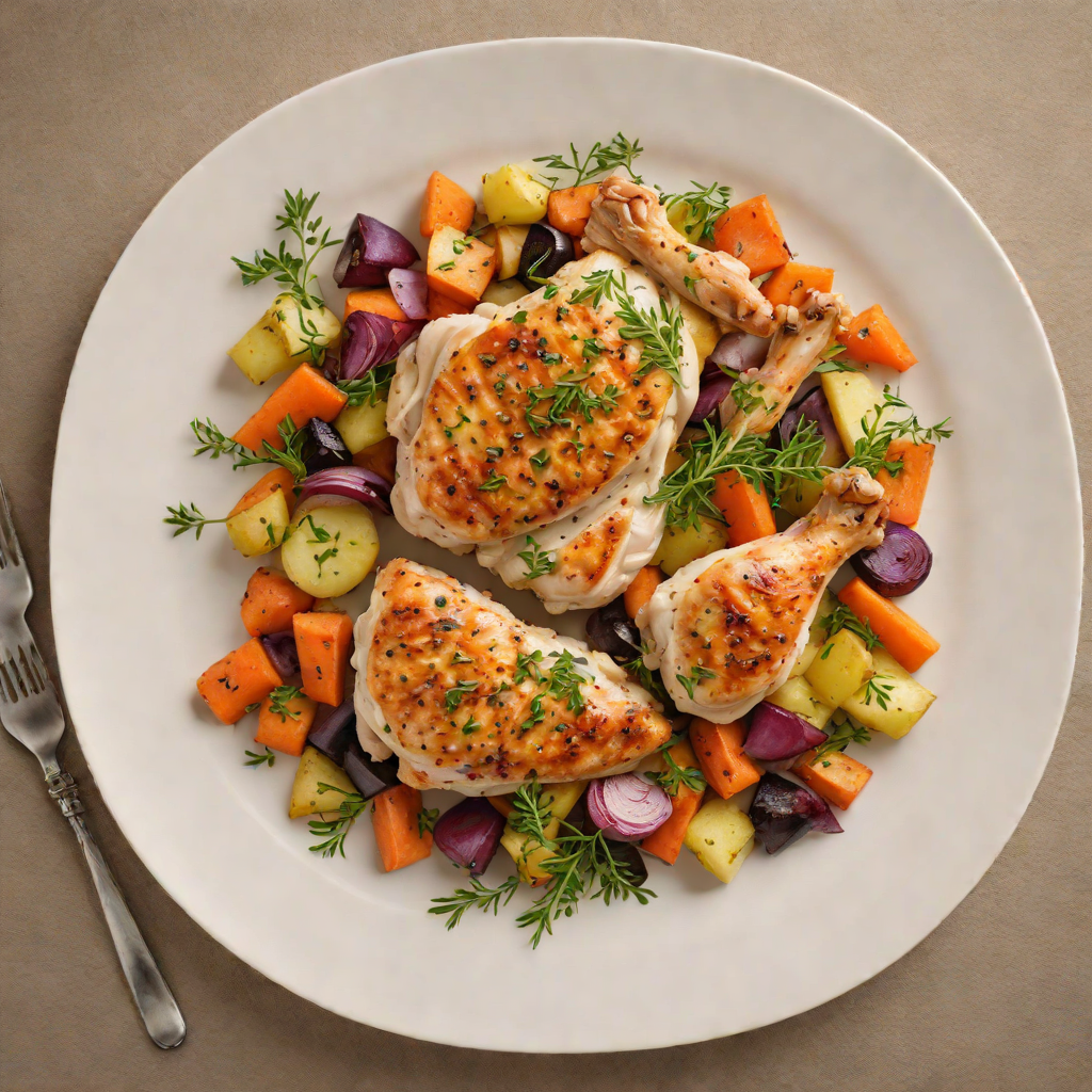 Pan-Seared Chicken with Thyme and Root Vegetables