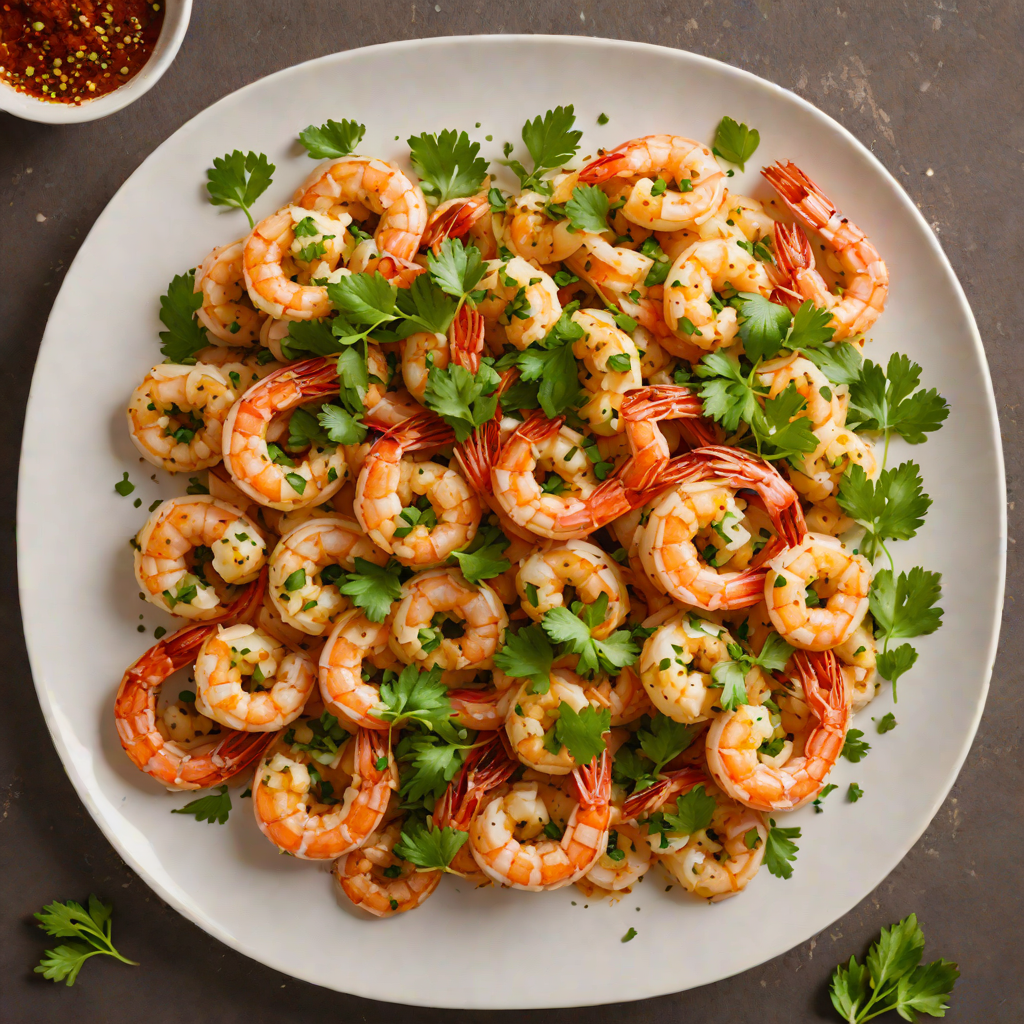 Sautéed Garlic Shrimp with Spanish Paprika and Fresh Parsley