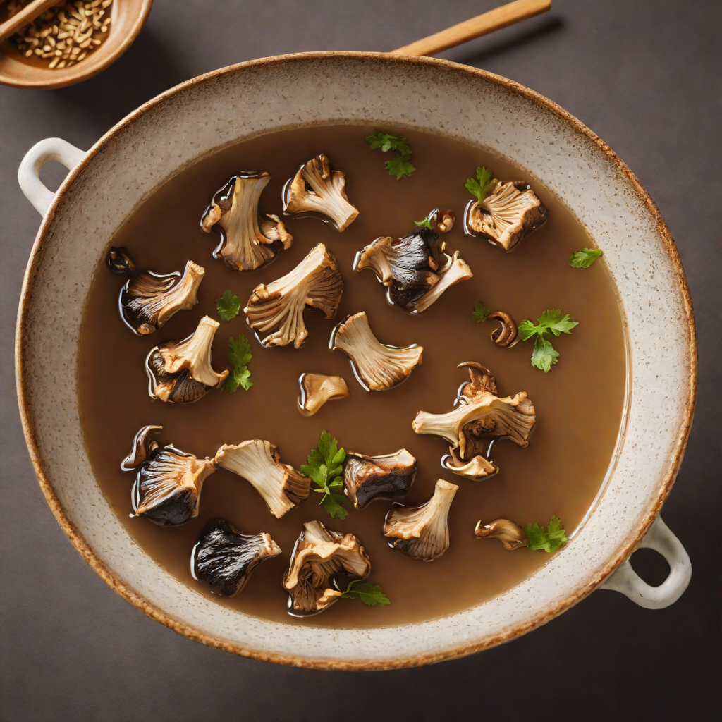 Garlic-Infused Broth with Shiitake Mushrooms and Miso