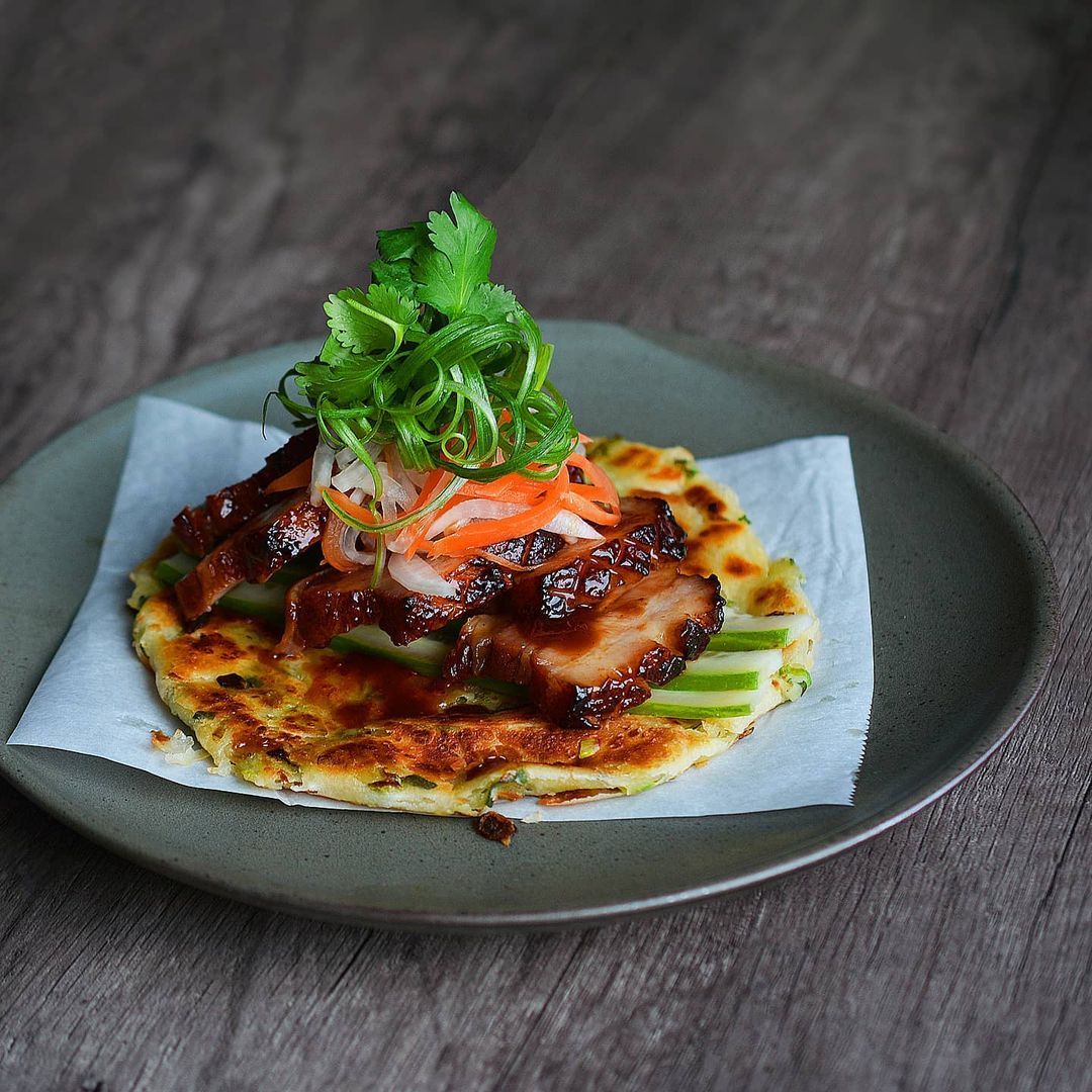 Ginger-Spiced Demon King Pork Belly with Scallion Pancakes