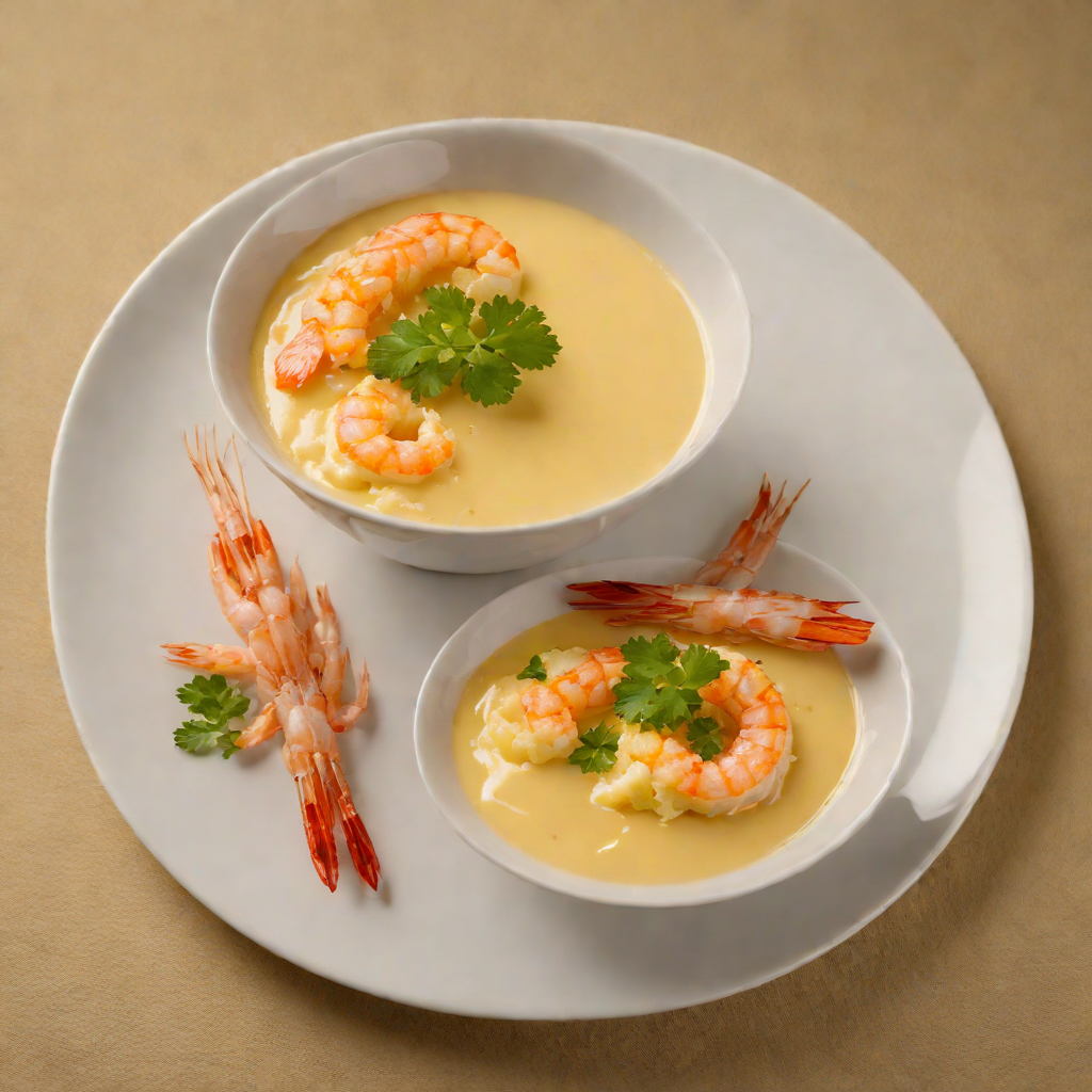 Steamed Cantonese-Style Egg Custard with Shrimp