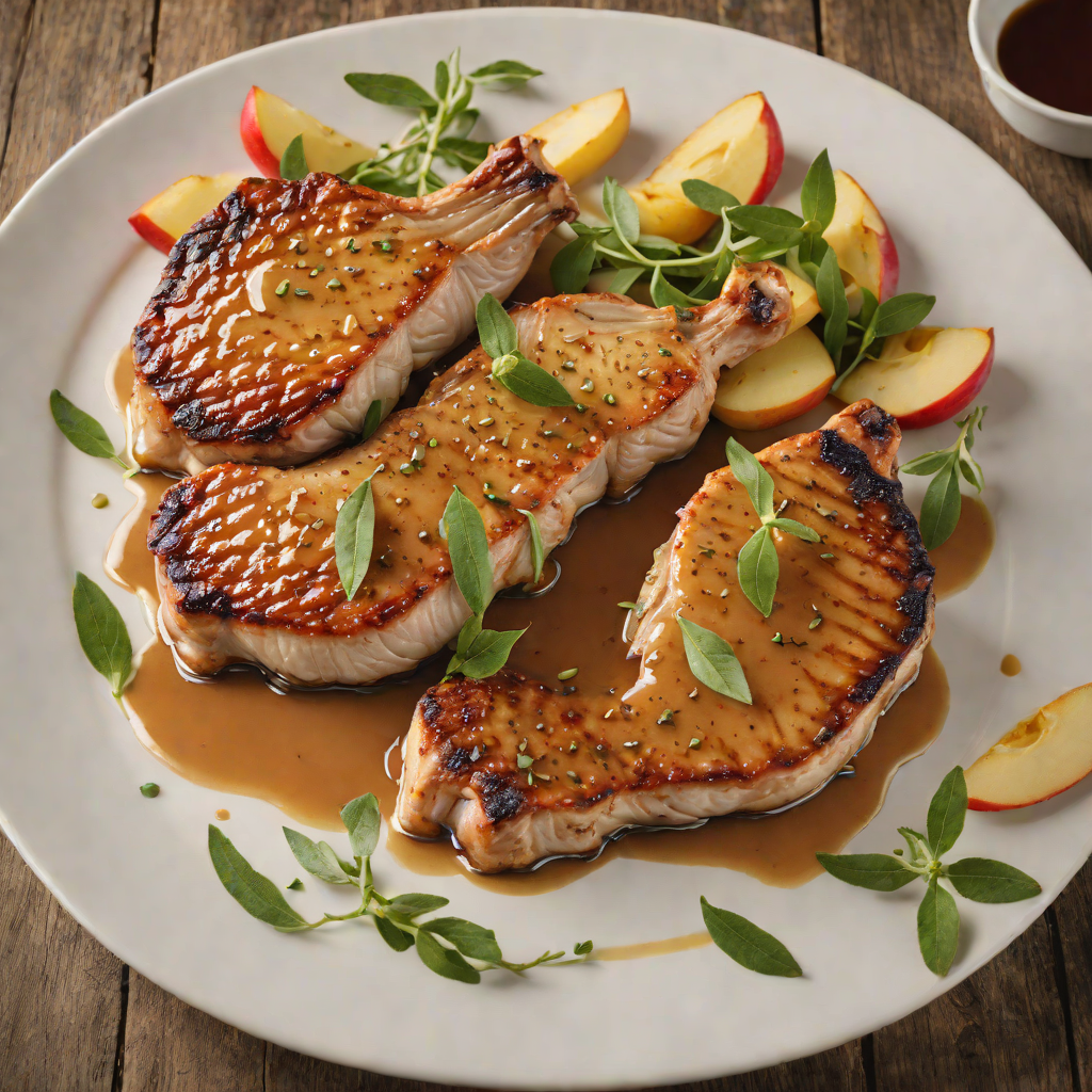 Pan-Roasted Pork Chops with Apple Cider Reduction and Sage