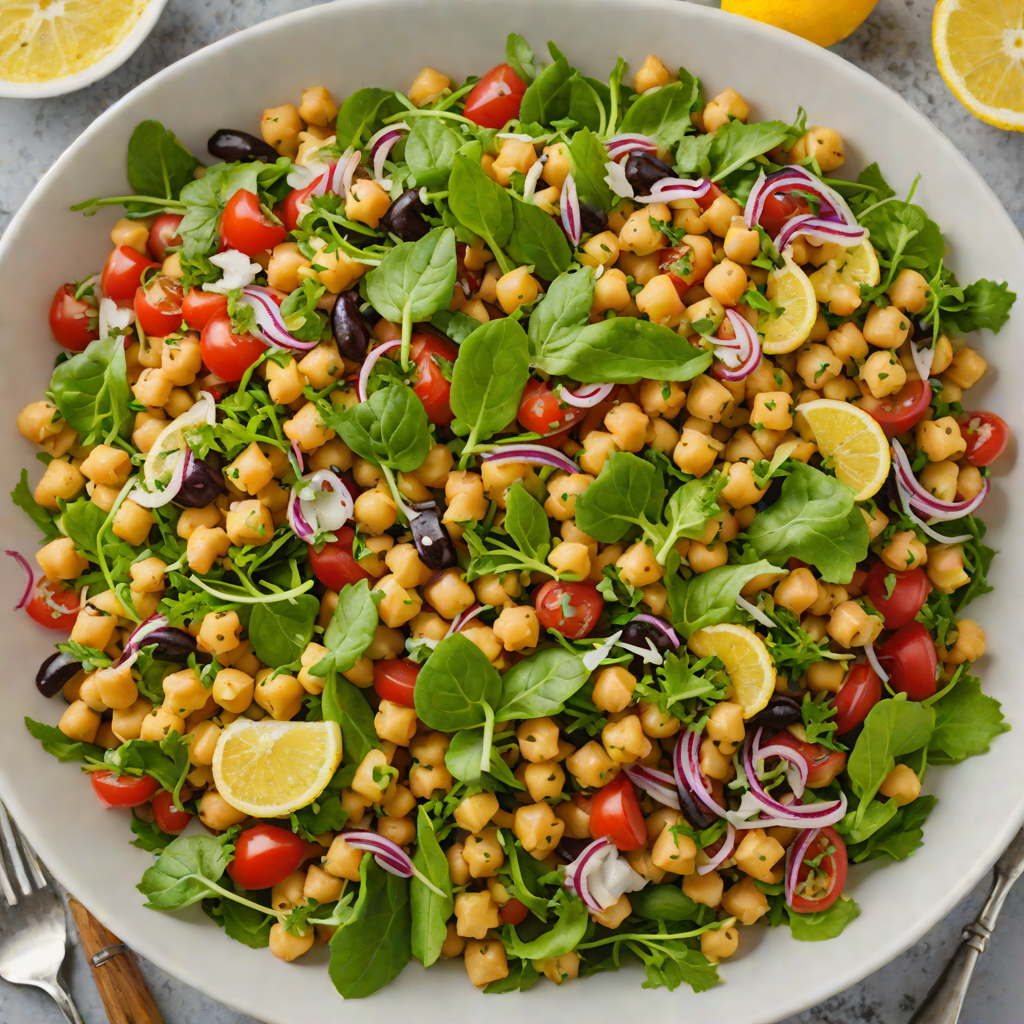 Half-Harvest Mediterranean Chickpea Salad with Lemon Dressing