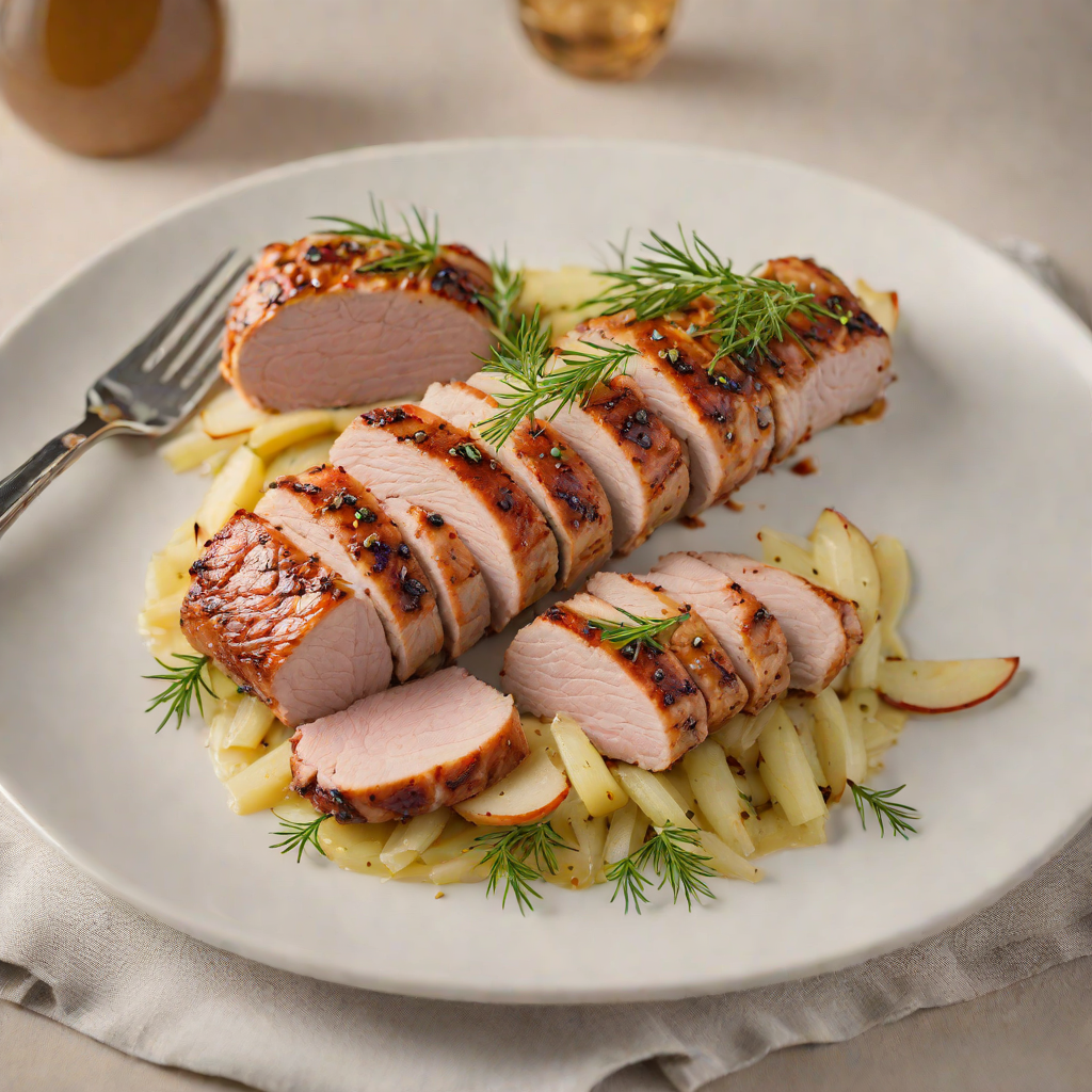 Oven-Roasted Pork Tenderloin with Apple and Fennel