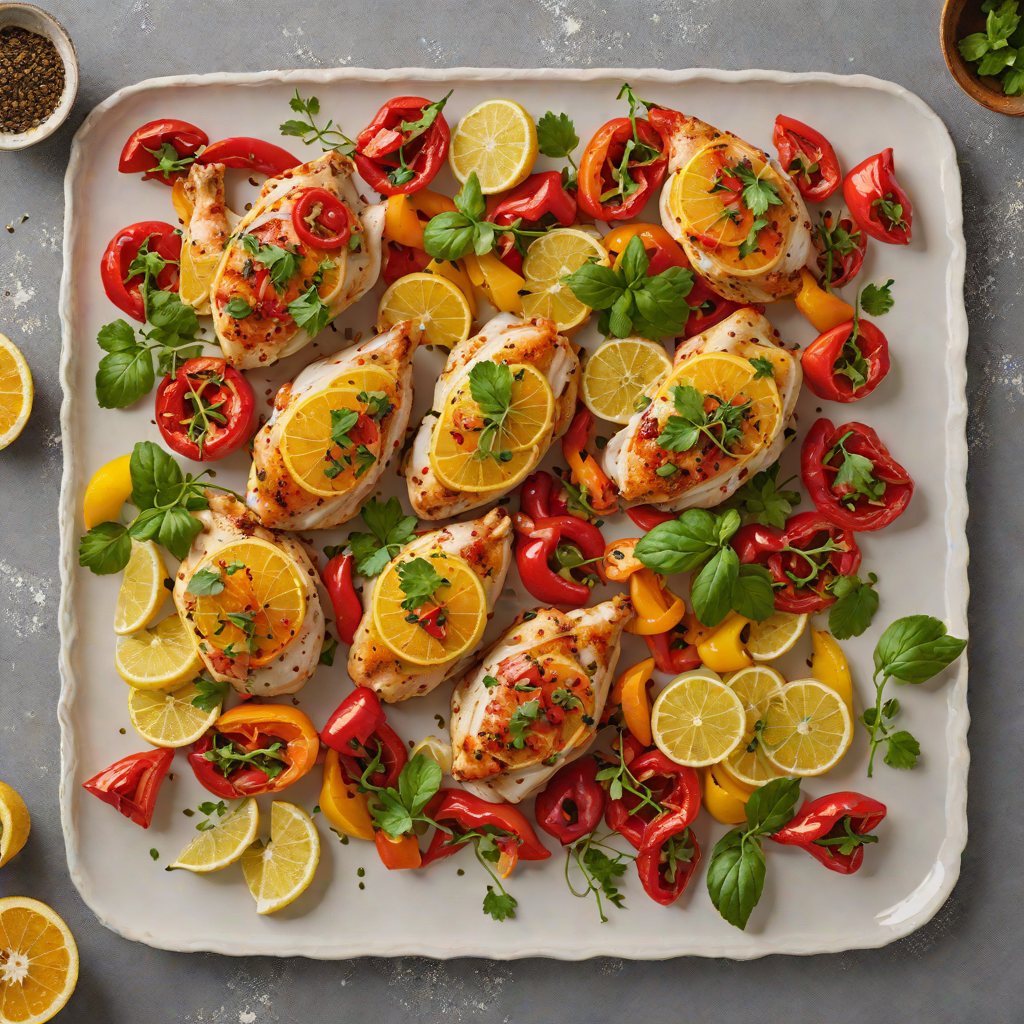 Sheet Pan Spanish-Inspired Citrus Chicken with Roasted Peppers
