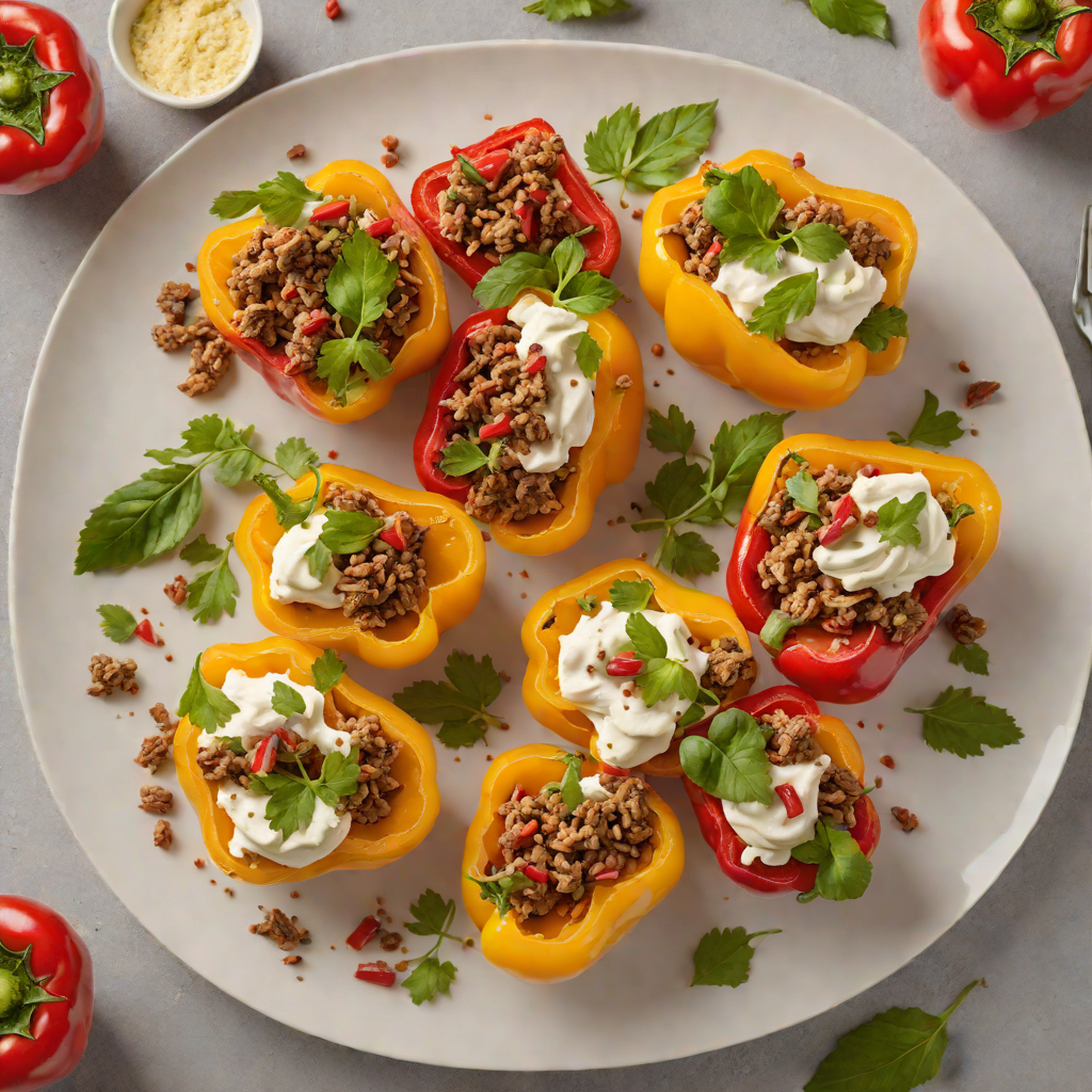 Cream Cheese-Stuffed Bell Peppers with Ground Beef