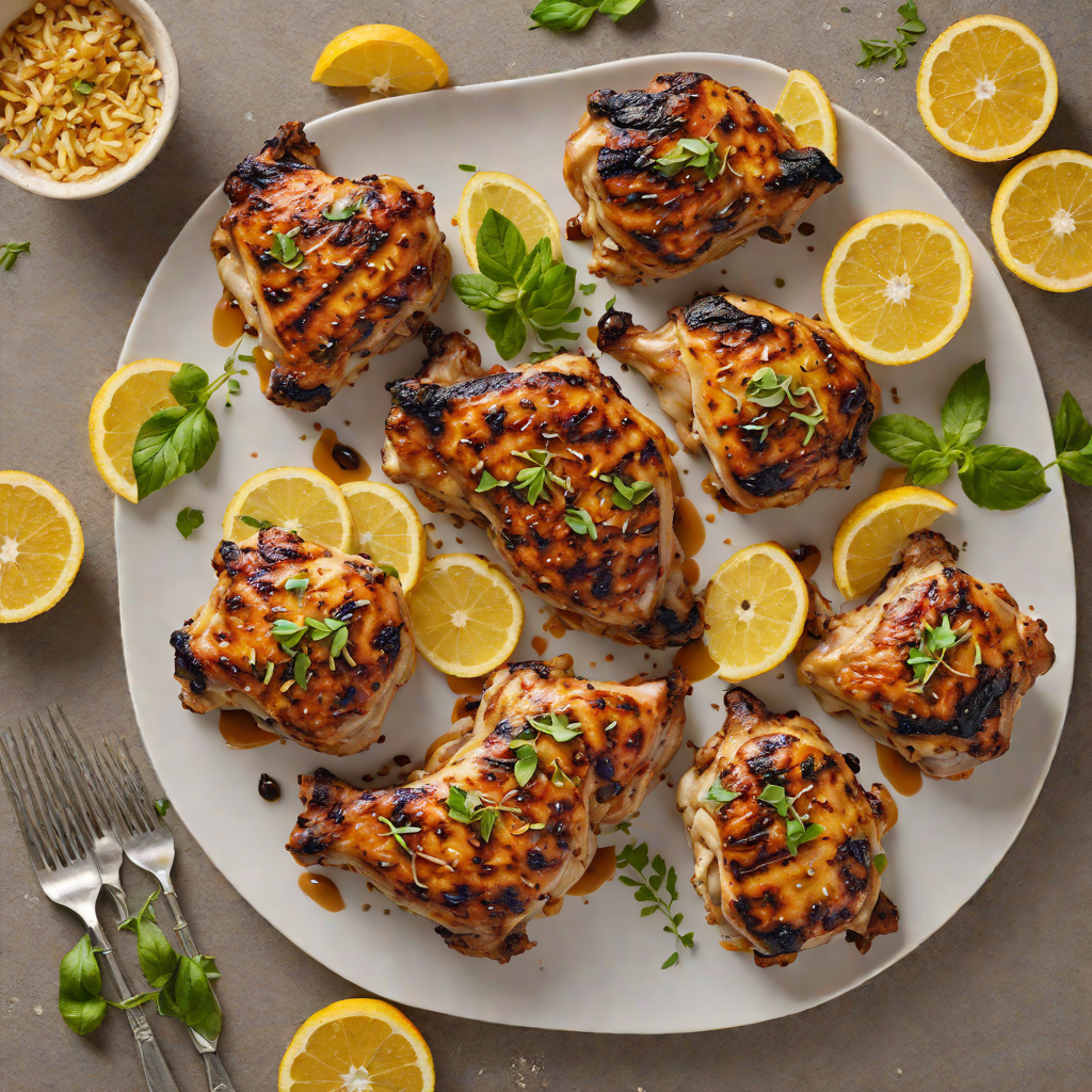 Charred Citrus-Marinated Grilled Chicken Thighs