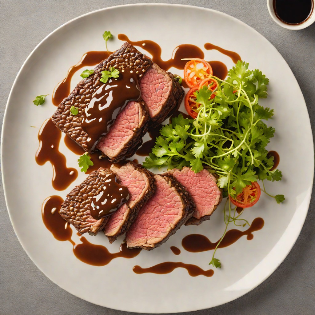 Pan-Seared Demon King Beef with Ginger-Soy Reduction