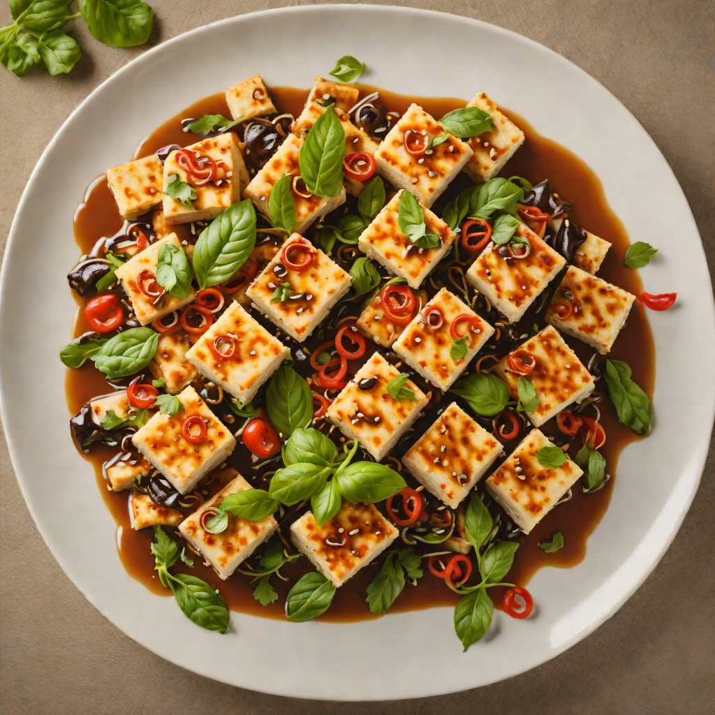 Pan-Fried Tofu with Spicy Thai Basil Sauce
