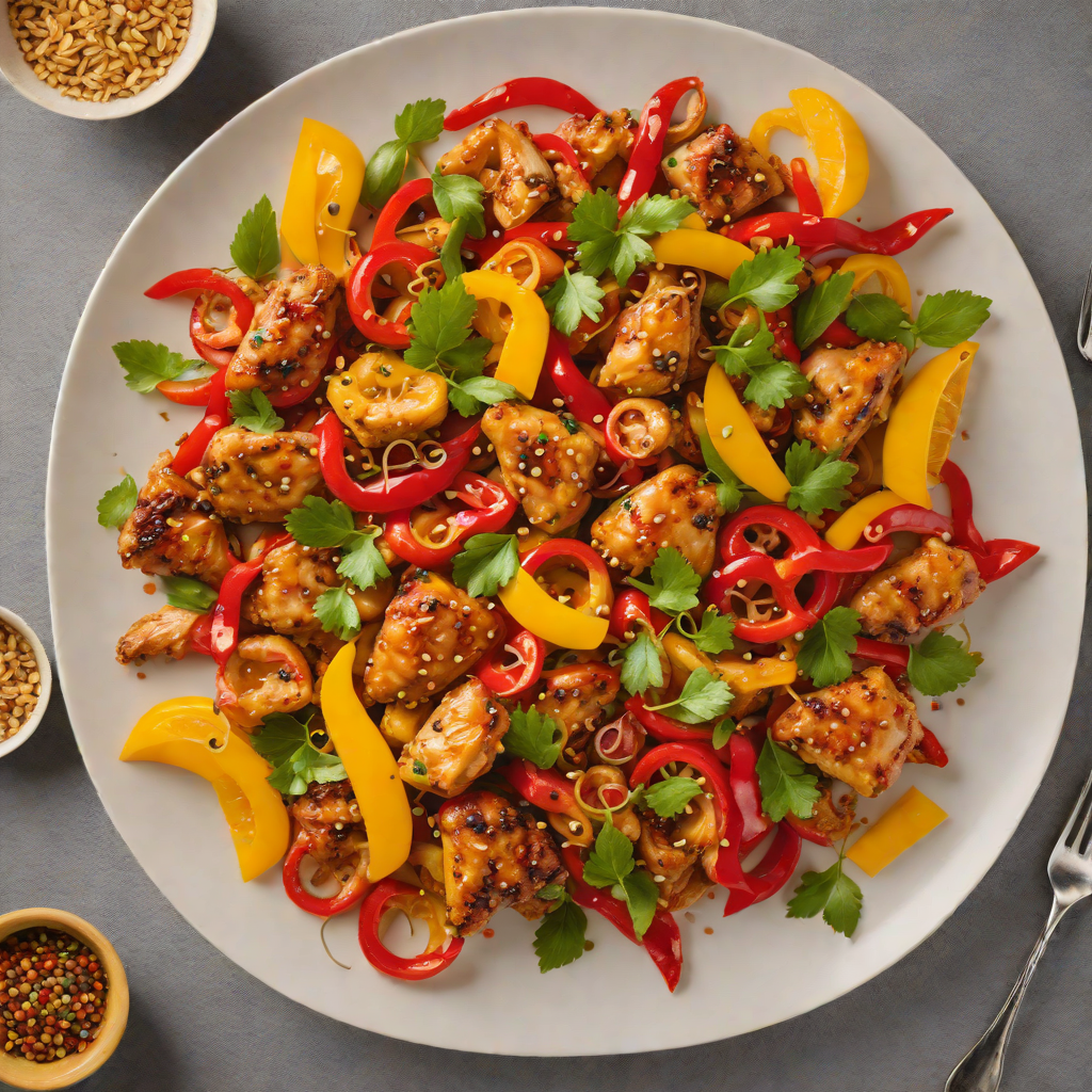 Stir-Fried Spicy Citrus Chicken with Bell Peppers