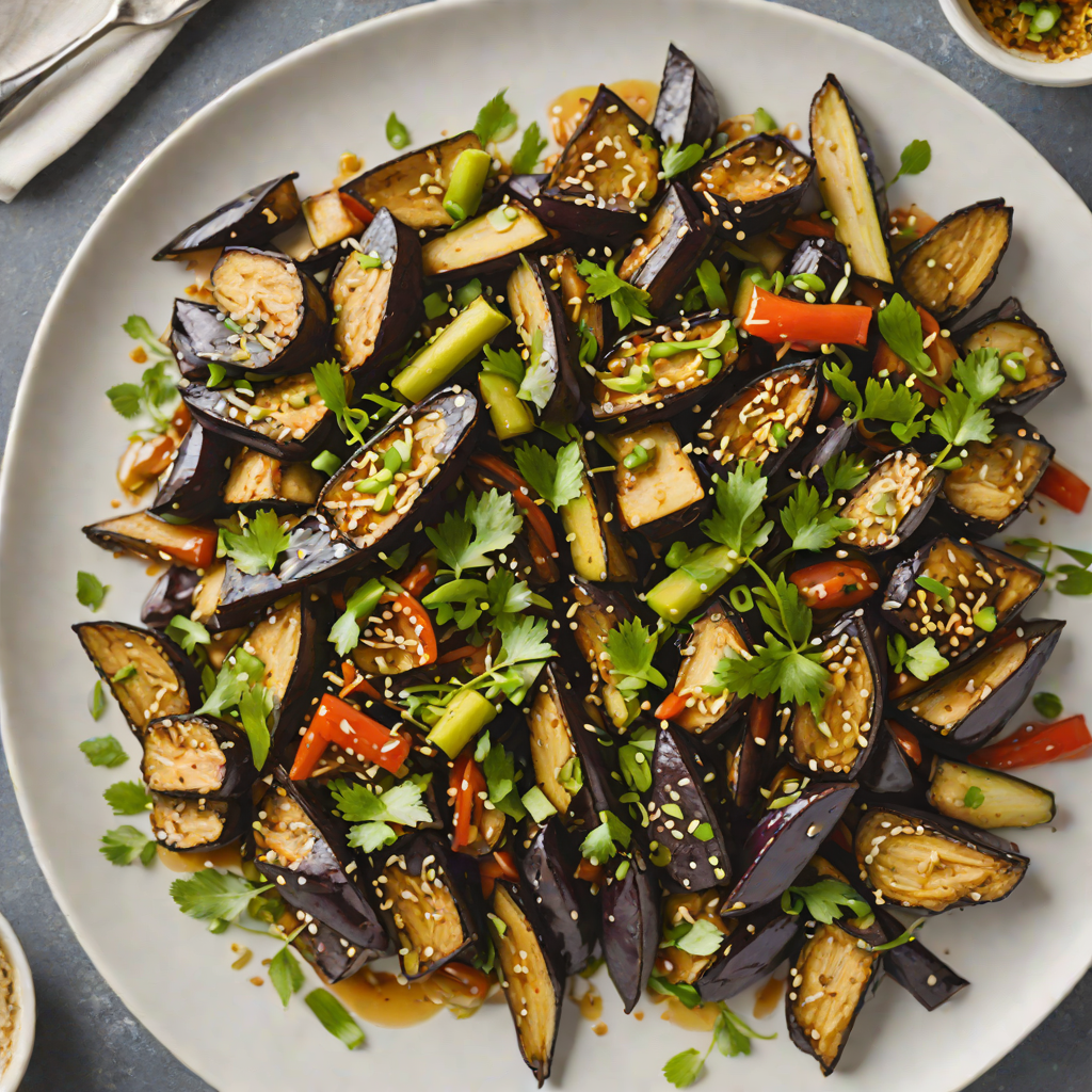 Miso-Infused Eggplant Stir-Fry with Garlic and Scallions