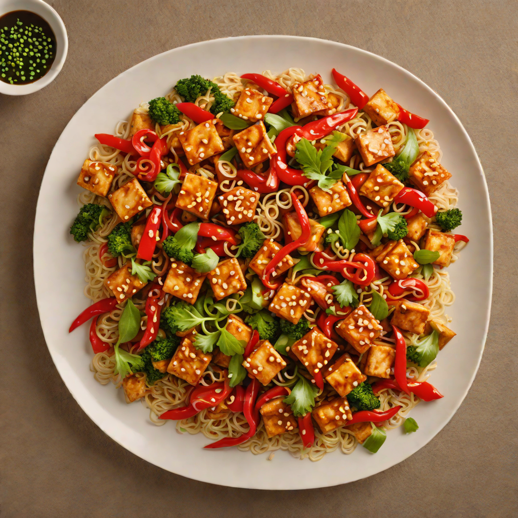Spicy Demon King's Red Pepper Tofu Stir Fry