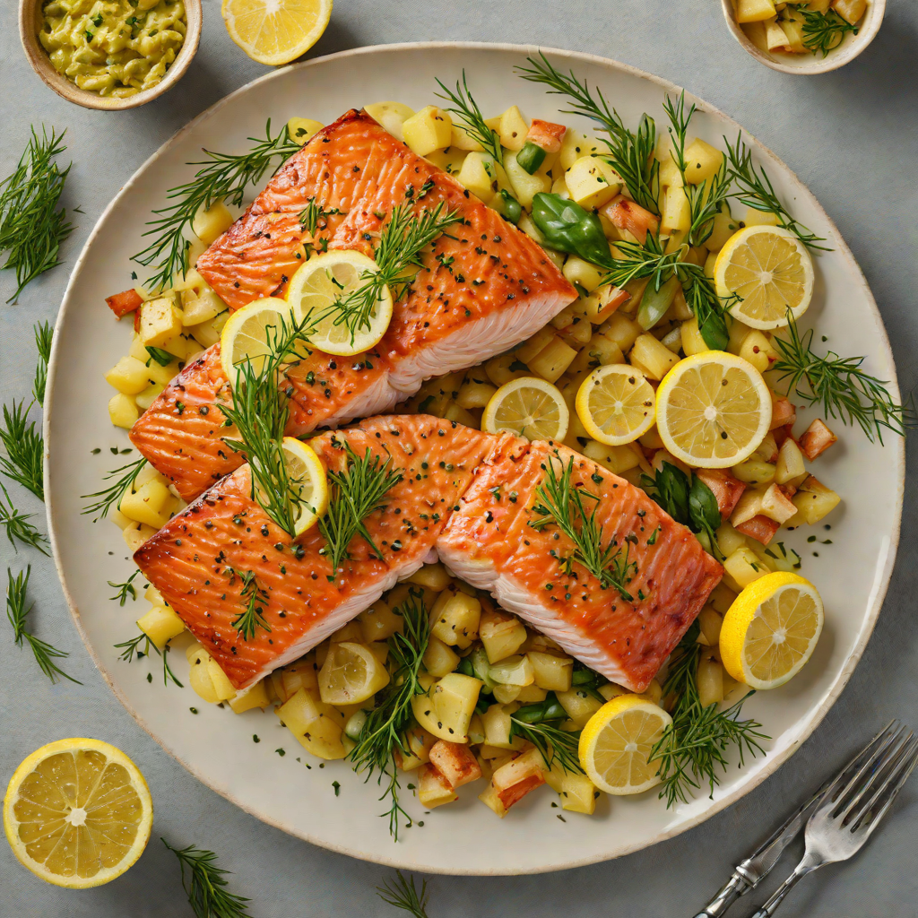 AU Jersey Pan-Seared Salmon with Lemon-Dill Glaze