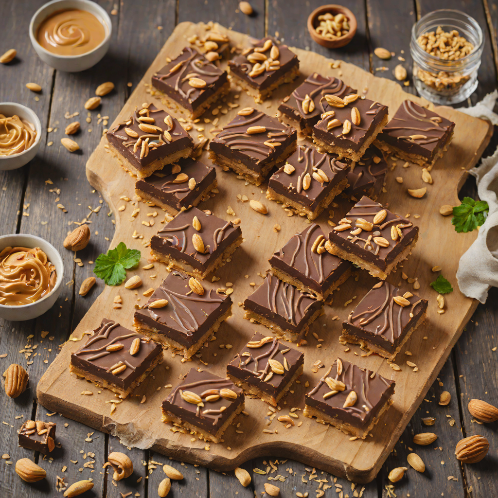CrazyGames-Inspired No-Bake Chocolate Peanut Butter Bars