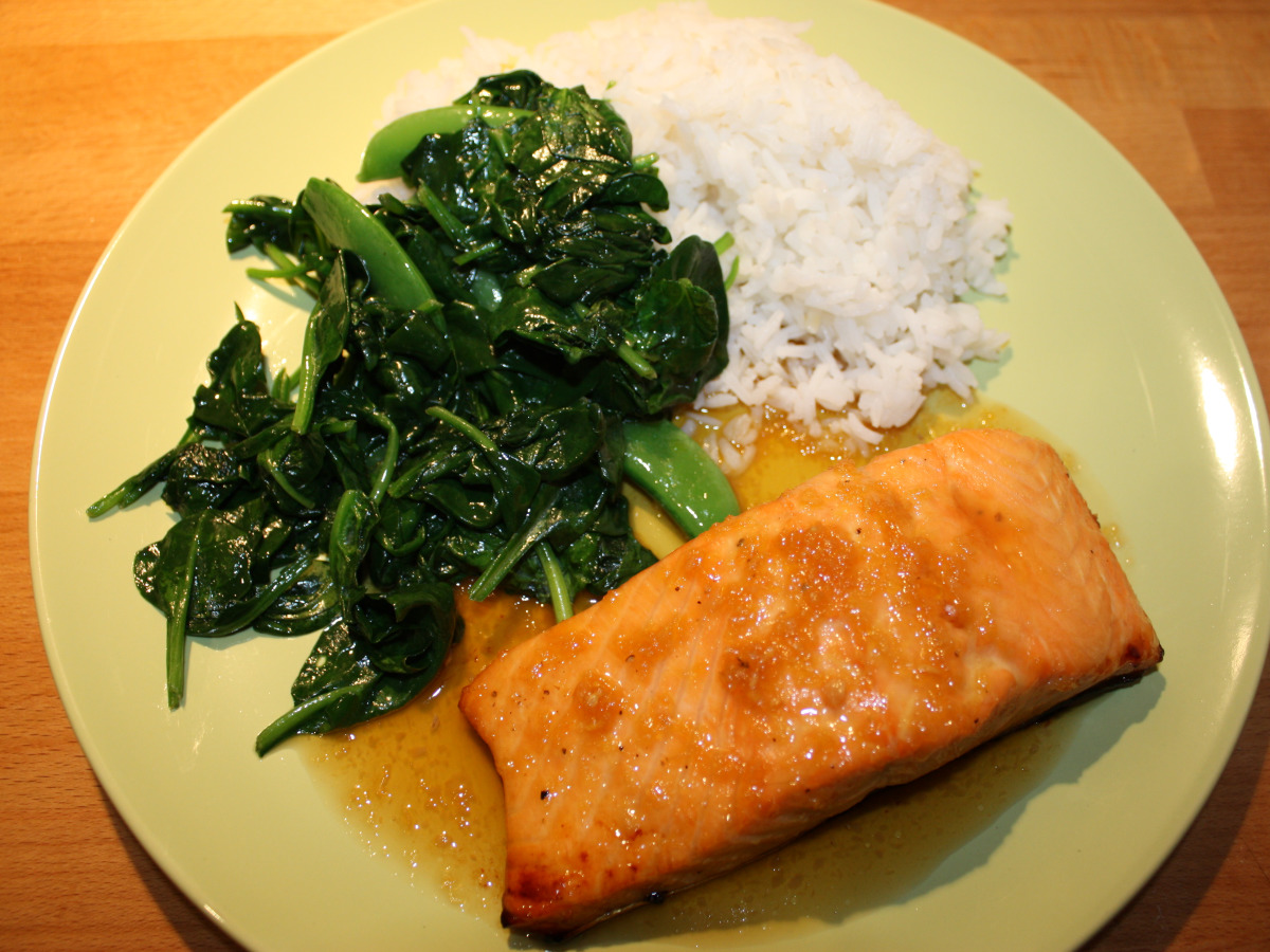 Martin's Vintage Maple-Glazed Salmon with Heritage Greens