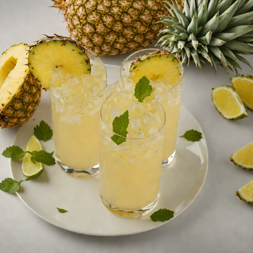 Fresh Pineapple and Tequila Collins