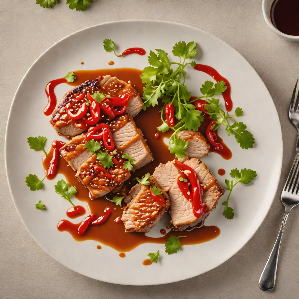 Pan-Seared Pork with Miso and Red Pepper Glaze