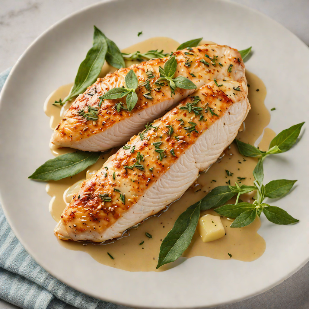 Pan-Seared Chicken Breast with Garlic and Sage Butter